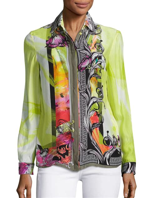 versace silk blouse replica|versace blouses for women.